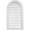 Ekena Millwork Round Top Surface Mount PVC Gable Vent: Functional, w/ 2"W x 1-1/2"P Brickmould Frame, 18"W x 32"H GVPRT18X3202SF - alternate 1